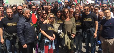 Il Circolo Almirante a Napoli per la manifestazione della leader Fdi Giorgia Meloni