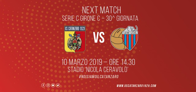 Catanzaro-Catania: numerosa affluenza di pubblico prevista al Ceravolo, raccomandazioni ai tifosi