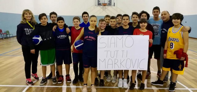 Ancora manifestazioni di solidarietà per il cestista Markovic