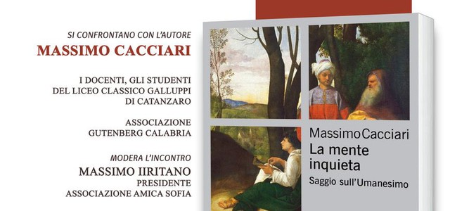 GUTENBERG19, DOMANI INCONTRO A CATANZARO CON IL FILOSOFO MASSIMO CACCIARI